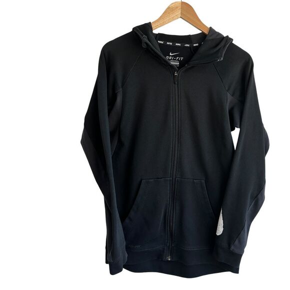 Nike Men's Dri-fit‎ Hoodie Training Jacket Pullover Swoosh Graphic  Black Small - Picture 1 of 11